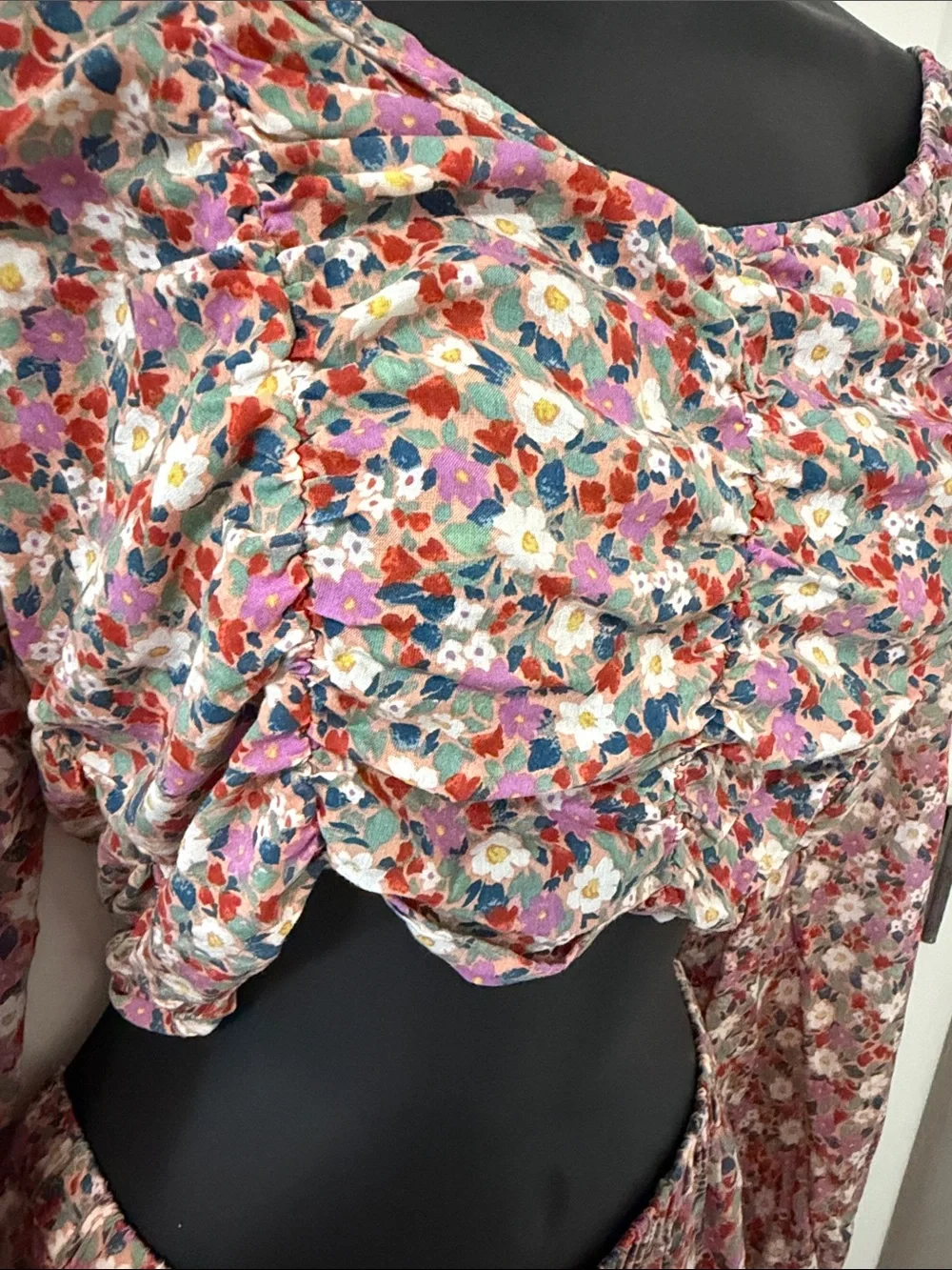 Billabong Pink Multi Floral Tiered Maxi Skirt and top - Picture 2 of 7